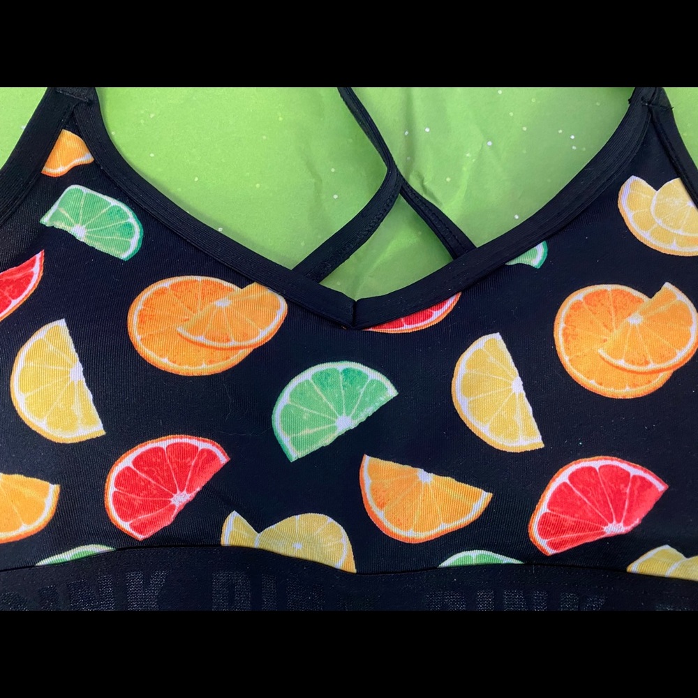 PINK Citrus Fruity Fun Sports Bra 🍊 - Picture 3 of 10